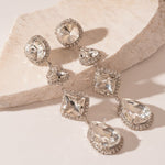 Zircon Waterfall Glam Drop Earrings - SHICCACHE