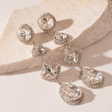 Zircon Waterfall Glam Drop Earrings - SHICCACHE