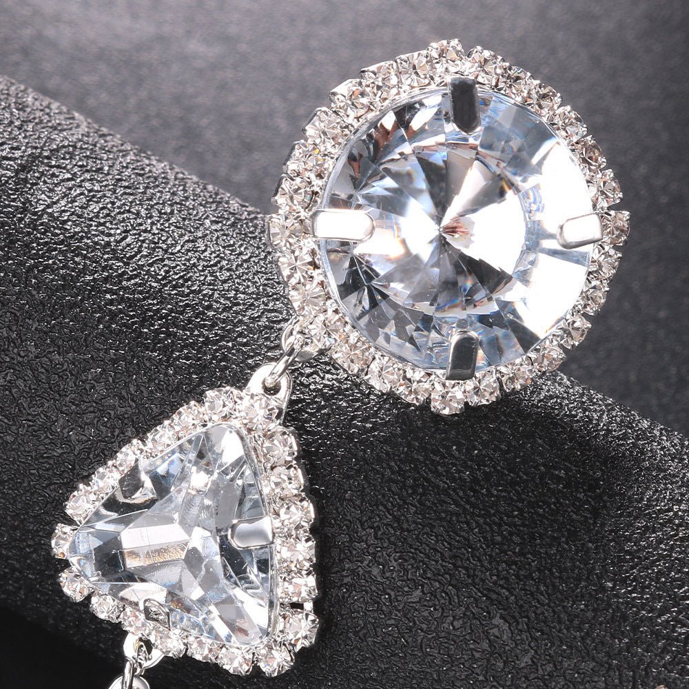 Zircon Waterfall Glam Drop Earrings - SHICCACHE