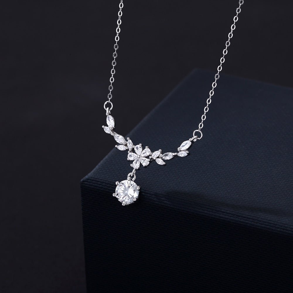 Zirconia Blossom Necklace - SHICCACHE