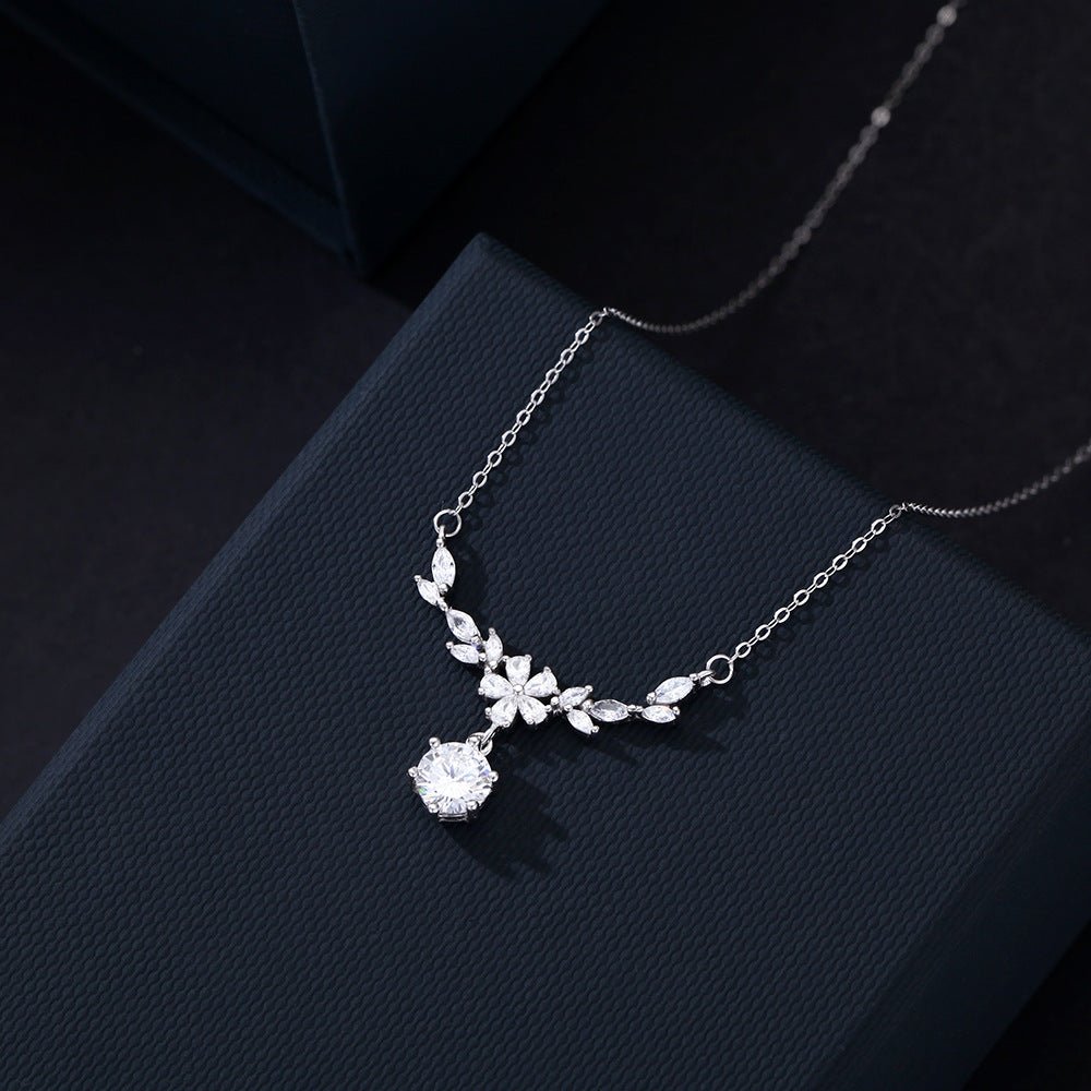 Zirconia Blossom Necklace - SHICCACHE