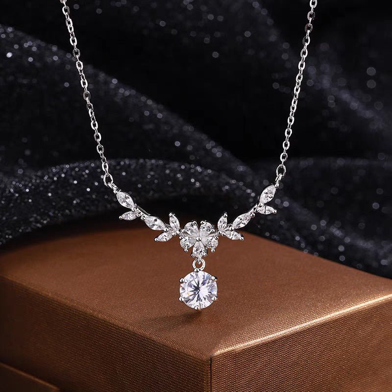 Zirconia Blossom Necklace - SHICCACHE